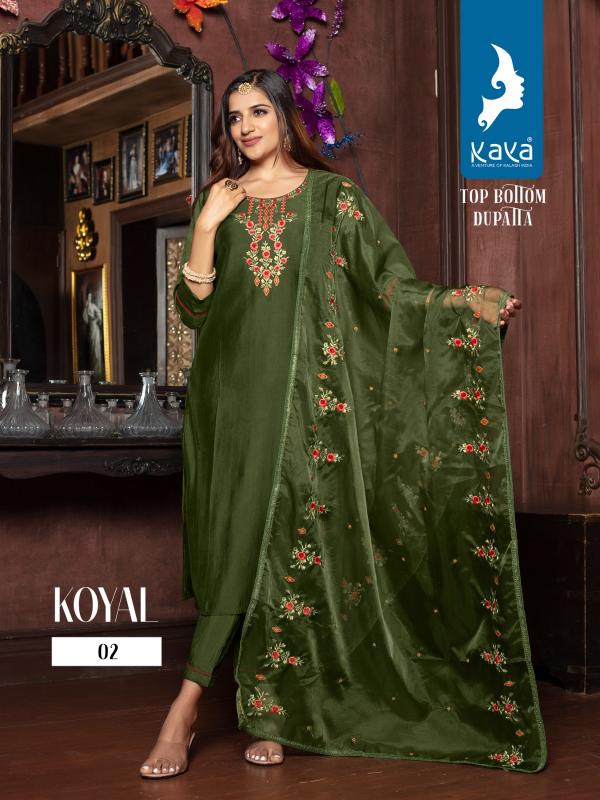 Kaya Koyal  Embroidery Kurti Pant With Dupatta Collection
